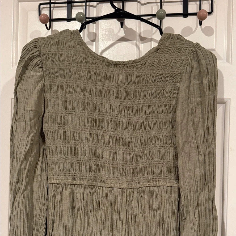 Chic Olive Long Sleeve Dress - Picture 3 of 8